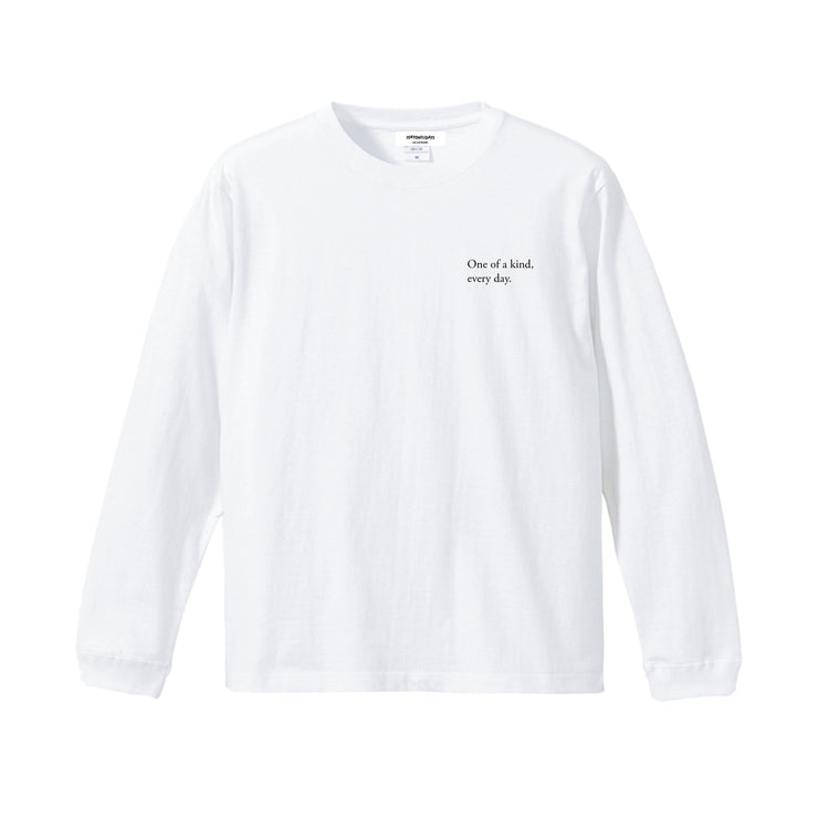 "One" L/S TEE (WHITE)