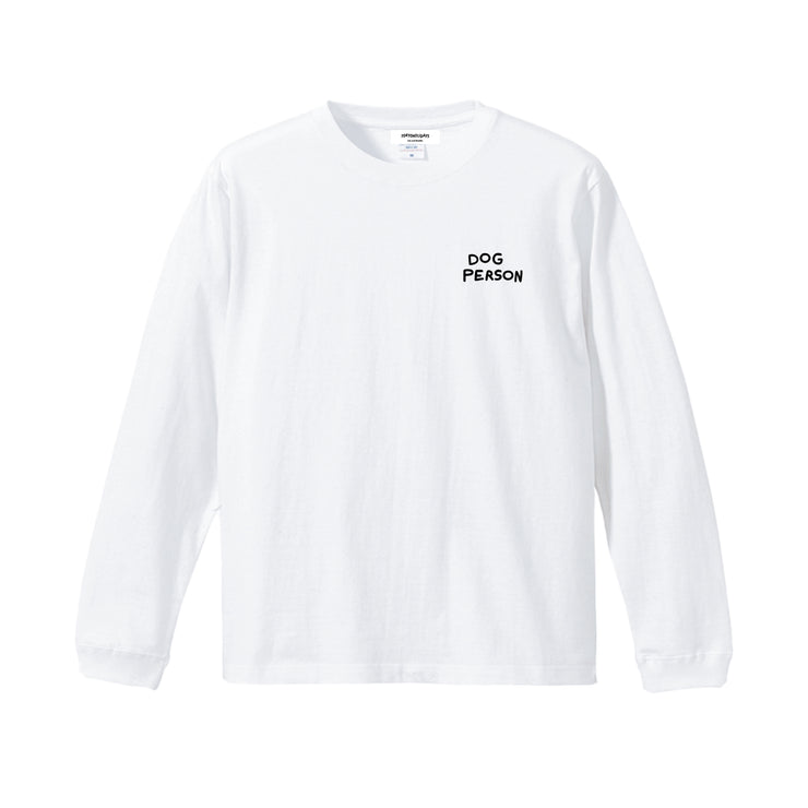 "DOG PERSON" L/S TEE (White)