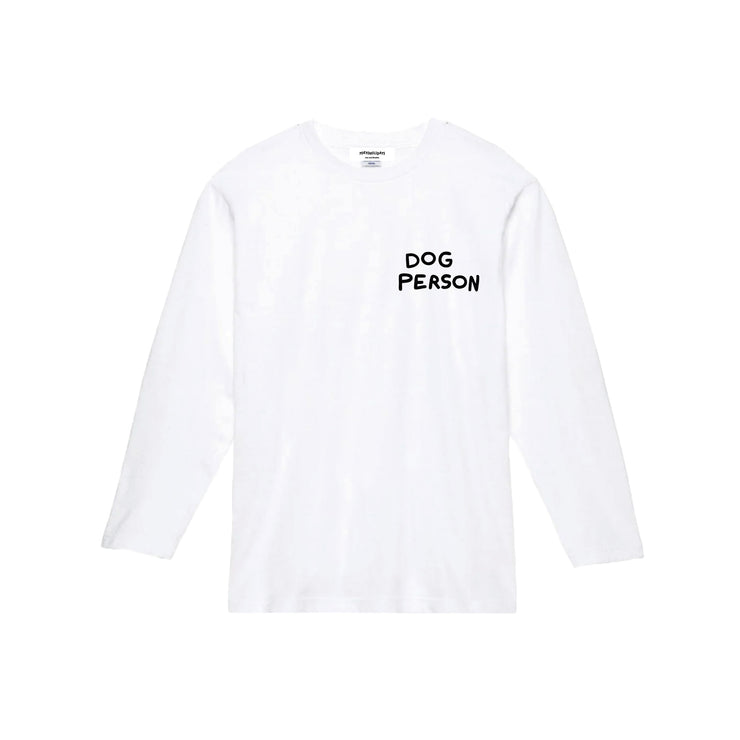 KIDS "DOG PERSON" L/S TEE (White)