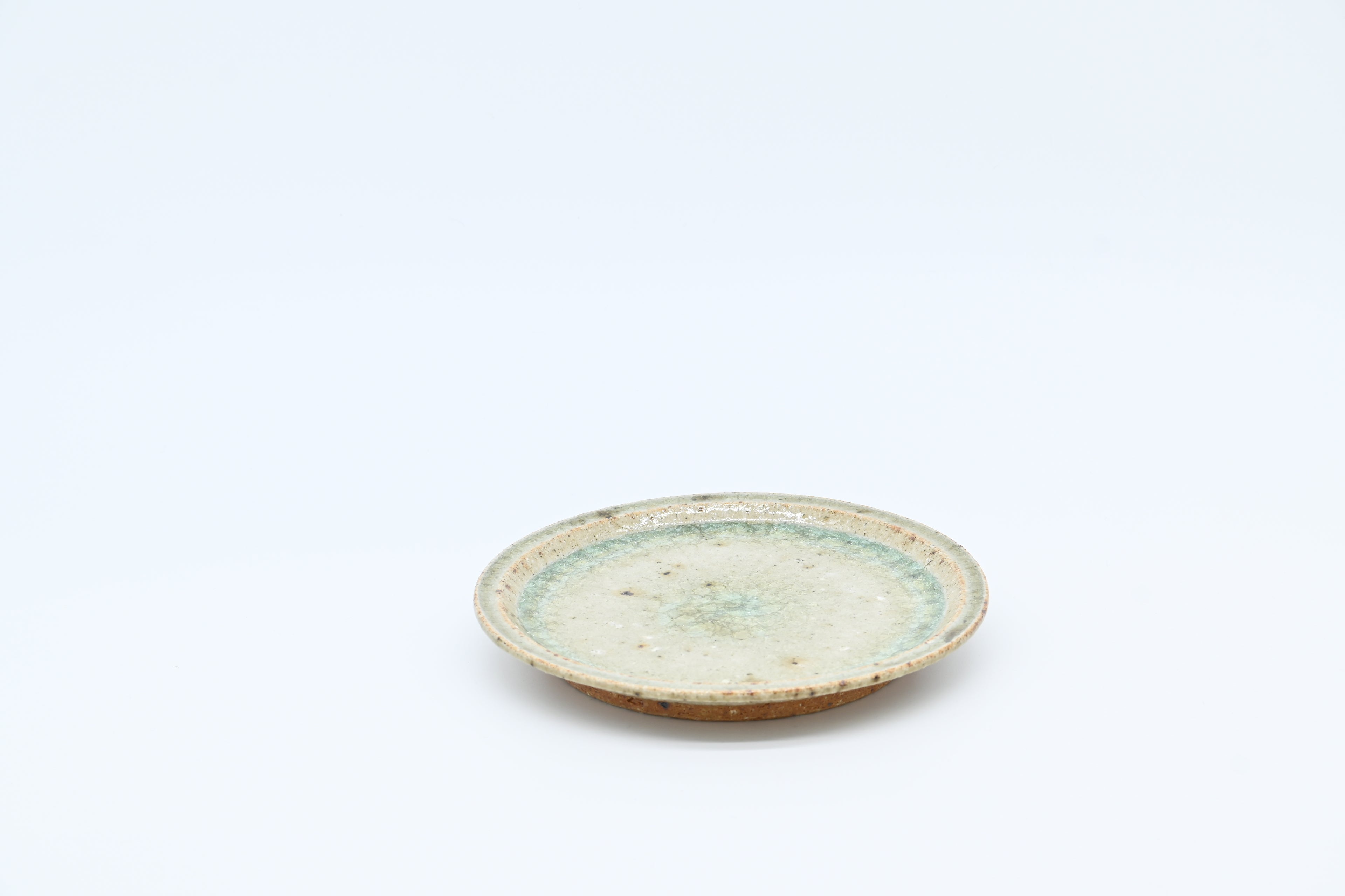 宮城陶器　5寸リムプレート（青磁釉）/ Miyagi Toki — 5-sun Rim Plate / Celadon Glaze (Seiji-yu)