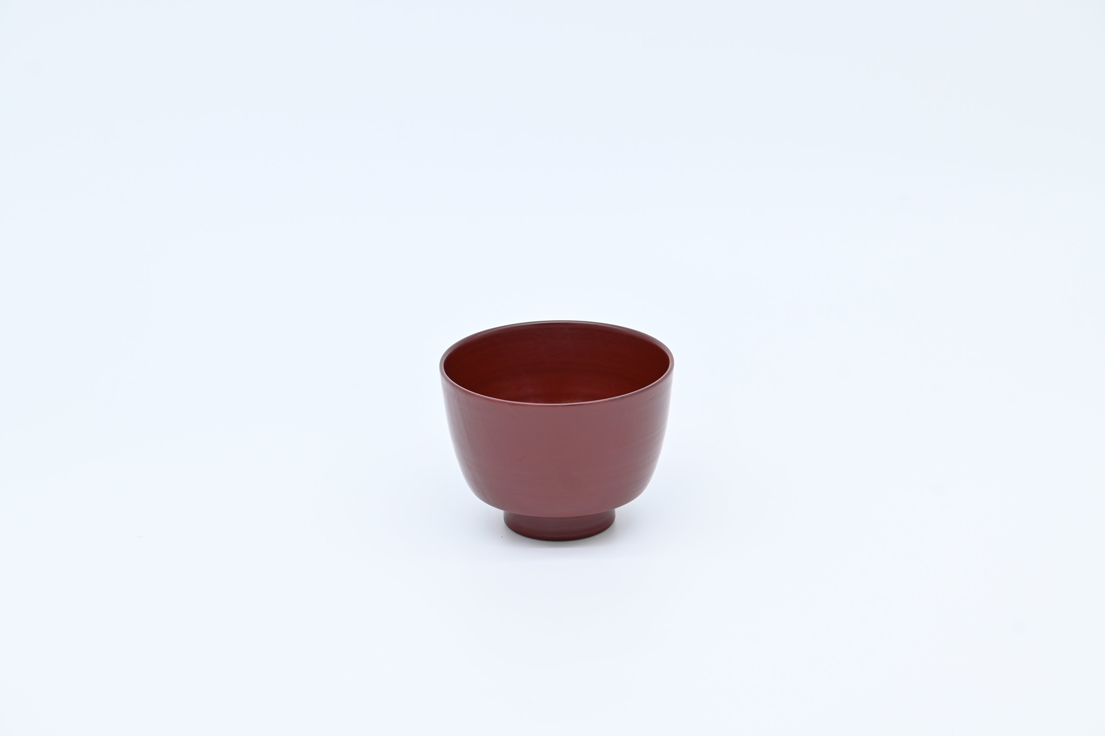 木漆工とけし　壺椀　赤　（小低）/ Moku-Shikko Tokeshi — Tsubowan Bowl (Small/Low) / Red
