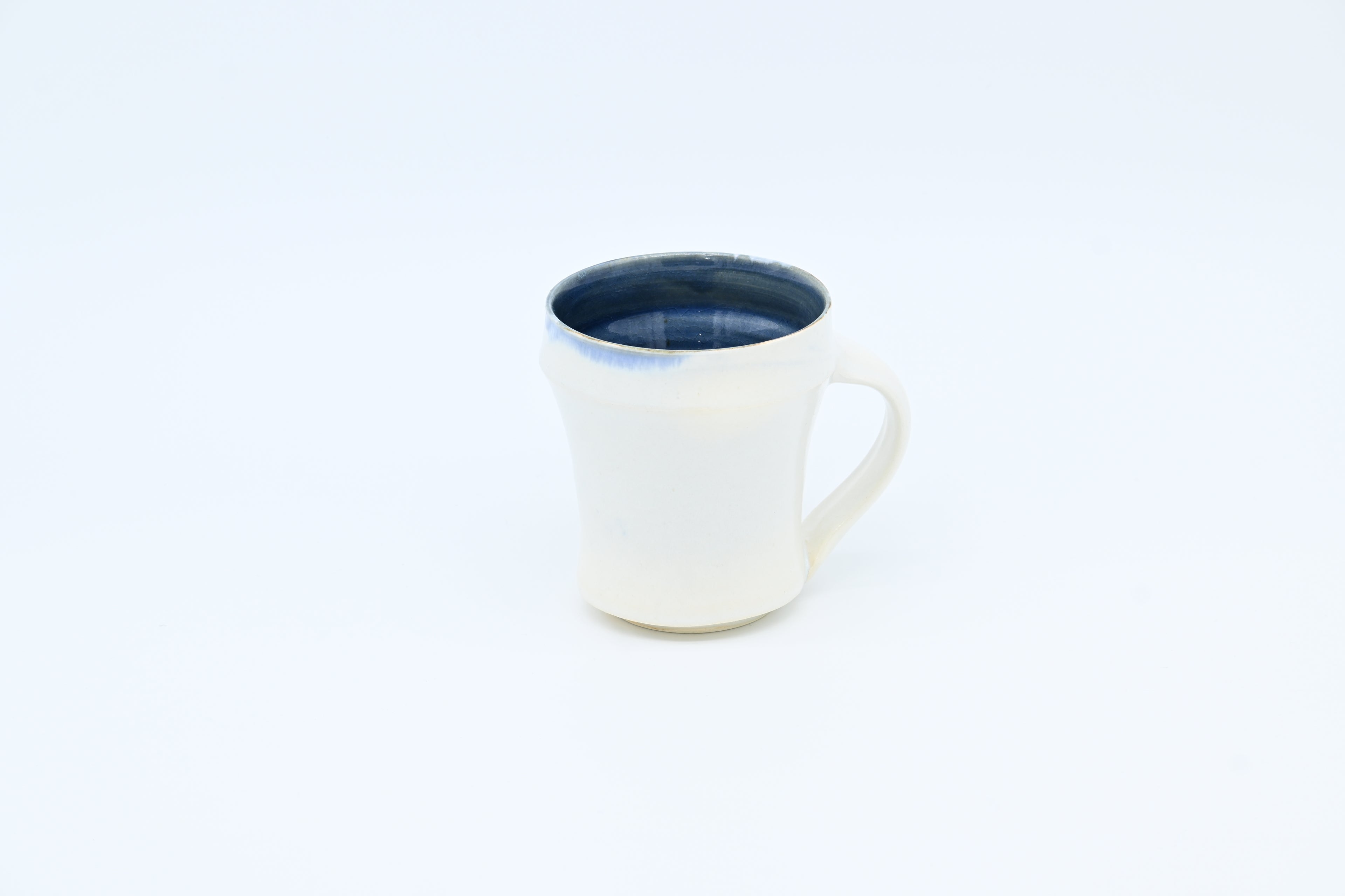 monohanako 陶器 トールバンブーマグ　白/ブルージーンズ　monohanako — Tall Bamboo Mug / White & Blue Jeans