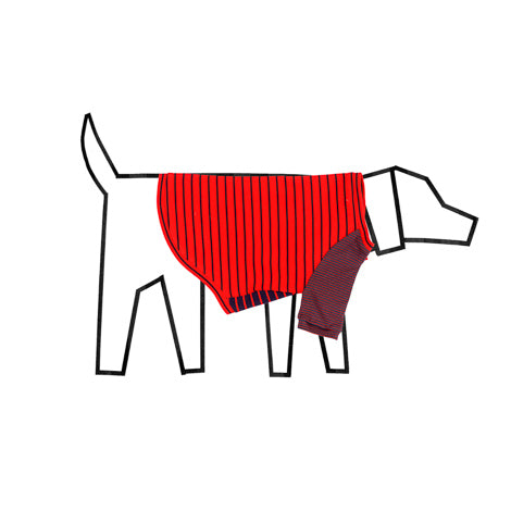 CRAZY STRIPED T SHIRT - RED & BLACK